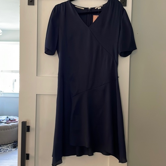 Navy Scotch and Soda asymmetrical dress - Picture 1 of 4